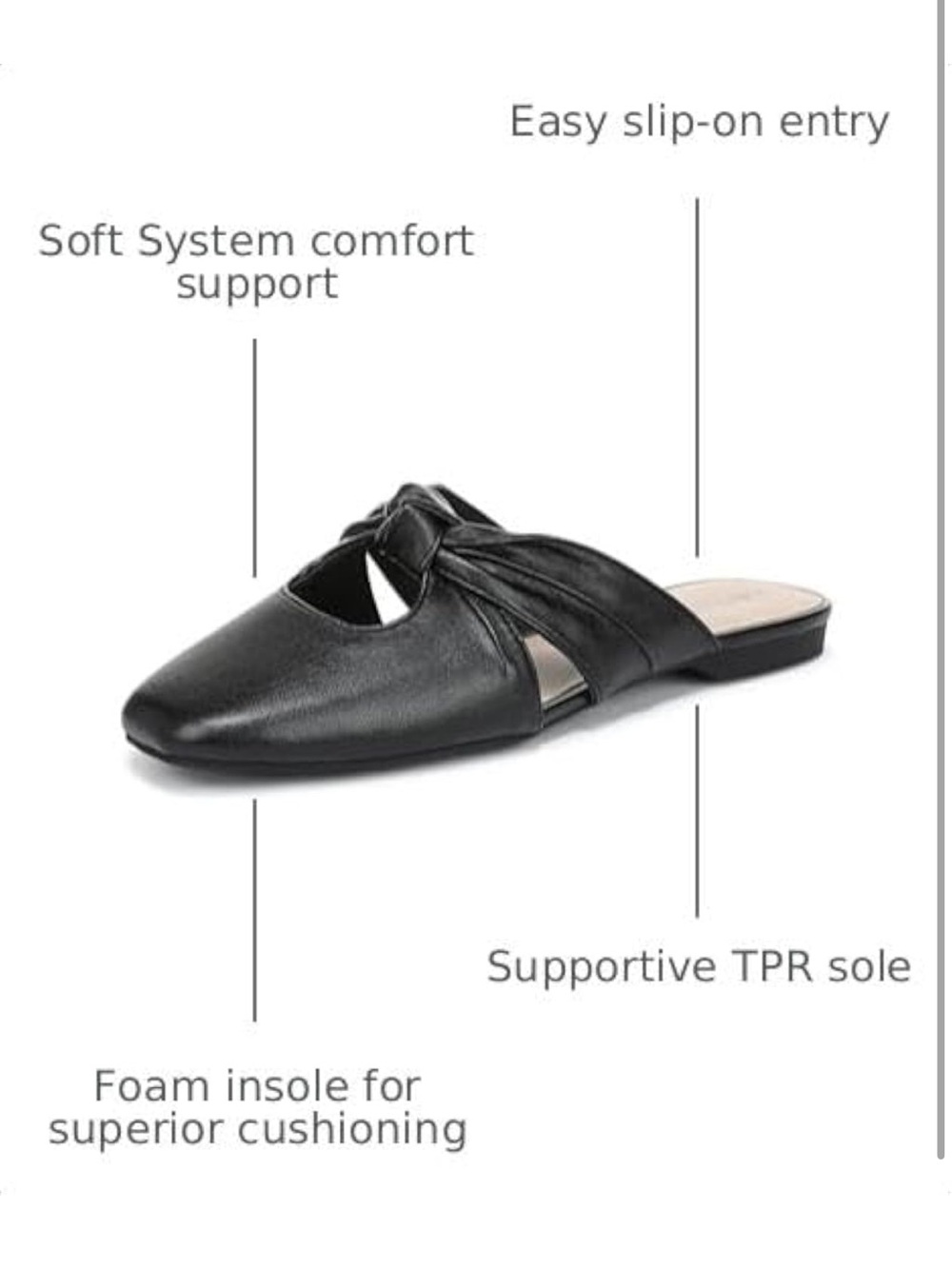 LifeStride Believe Mule Black 12 W. 2445-1 - Picture 3 of 13